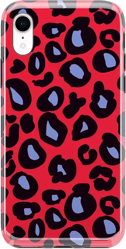 Into the Wild | Red & Blue Leopard Print Case