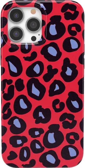 Into the Wild | Red & Blue Leopard Print Case