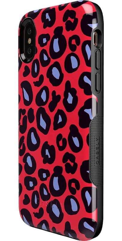 Into the Wild | Red & Blue Leopard Print Case