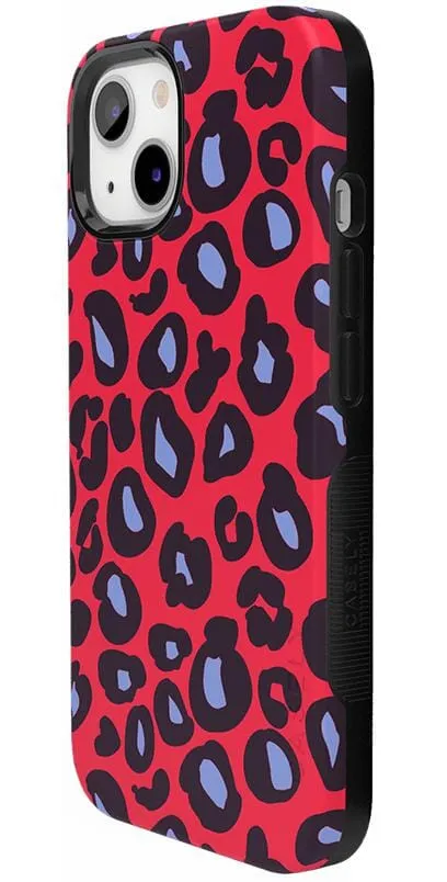 Into the Wild | Red & Blue Leopard Print Case