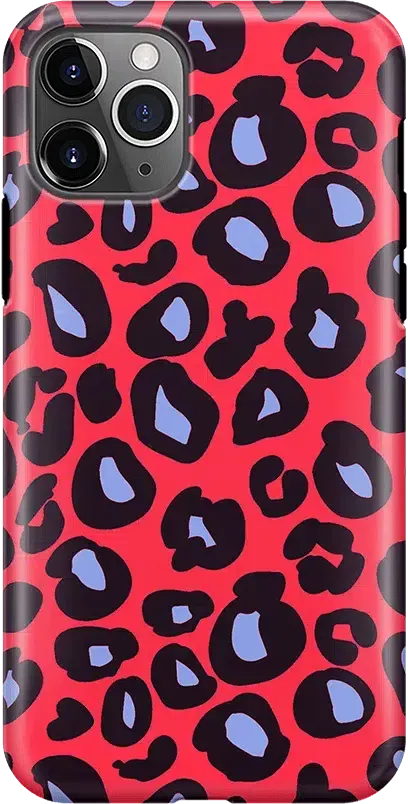 Into the Wild | Red & Blue Leopard Print Case