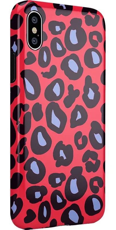 Into the Wild | Red & Blue Leopard Print Case