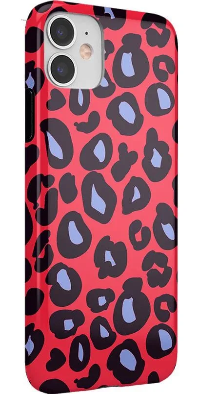 Into the Wild | Red & Blue Leopard Print Case