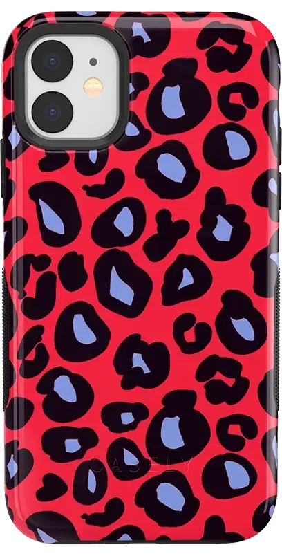 Into the Wild | Red & Blue Leopard Print Case