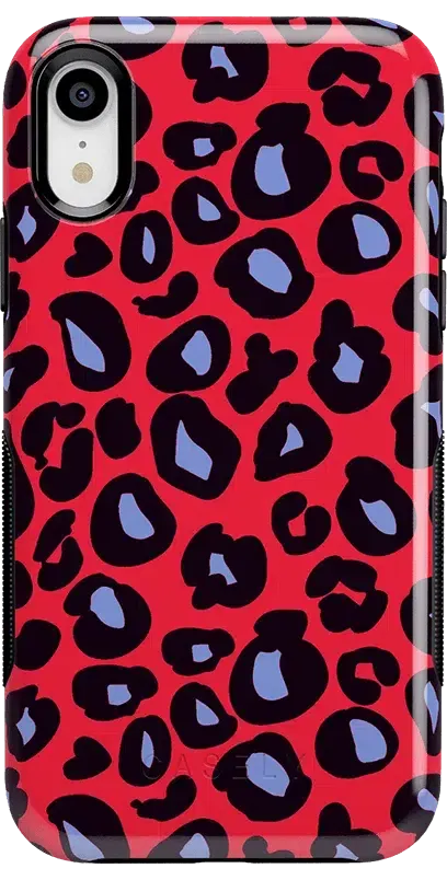 Into the Wild | Red & Blue Leopard Print Case