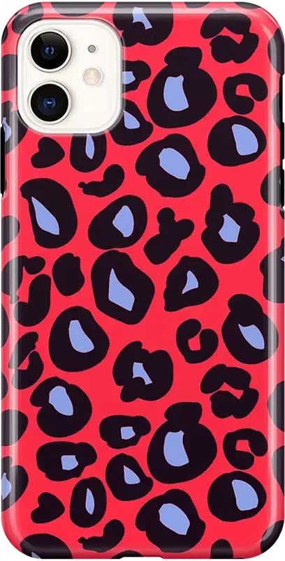 Into the Wild | Red & Blue Leopard Print Case