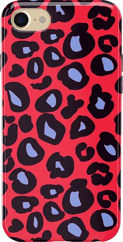 Into the Wild | Red & Blue Leopard Print Case