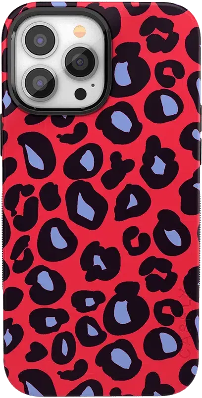 Into the Wild | Red & Blue Leopard Print Case