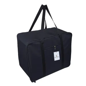 Kuber Industries Luggage Bag | Trolley Bags for Travel | Collapsible Luggage Bag | Travelling Bag | Trolley Bags for Suitcase | Lightweight Luggage Bag | 24 Inch | Navy Blue