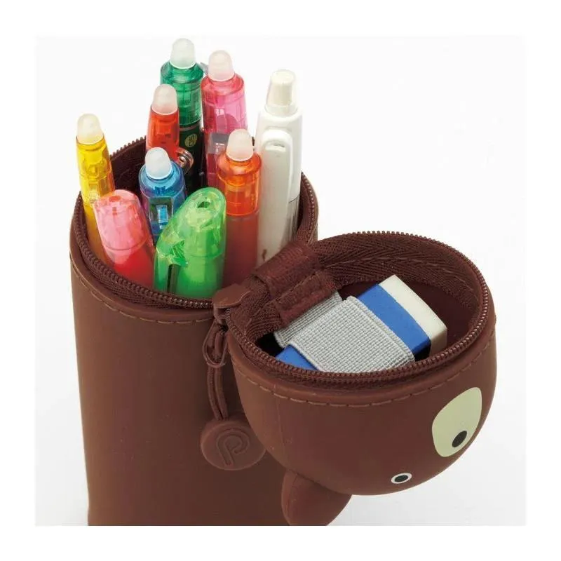 Lihit Lab Punilabo Stand-Up Pen Case - Adorable Fox Design