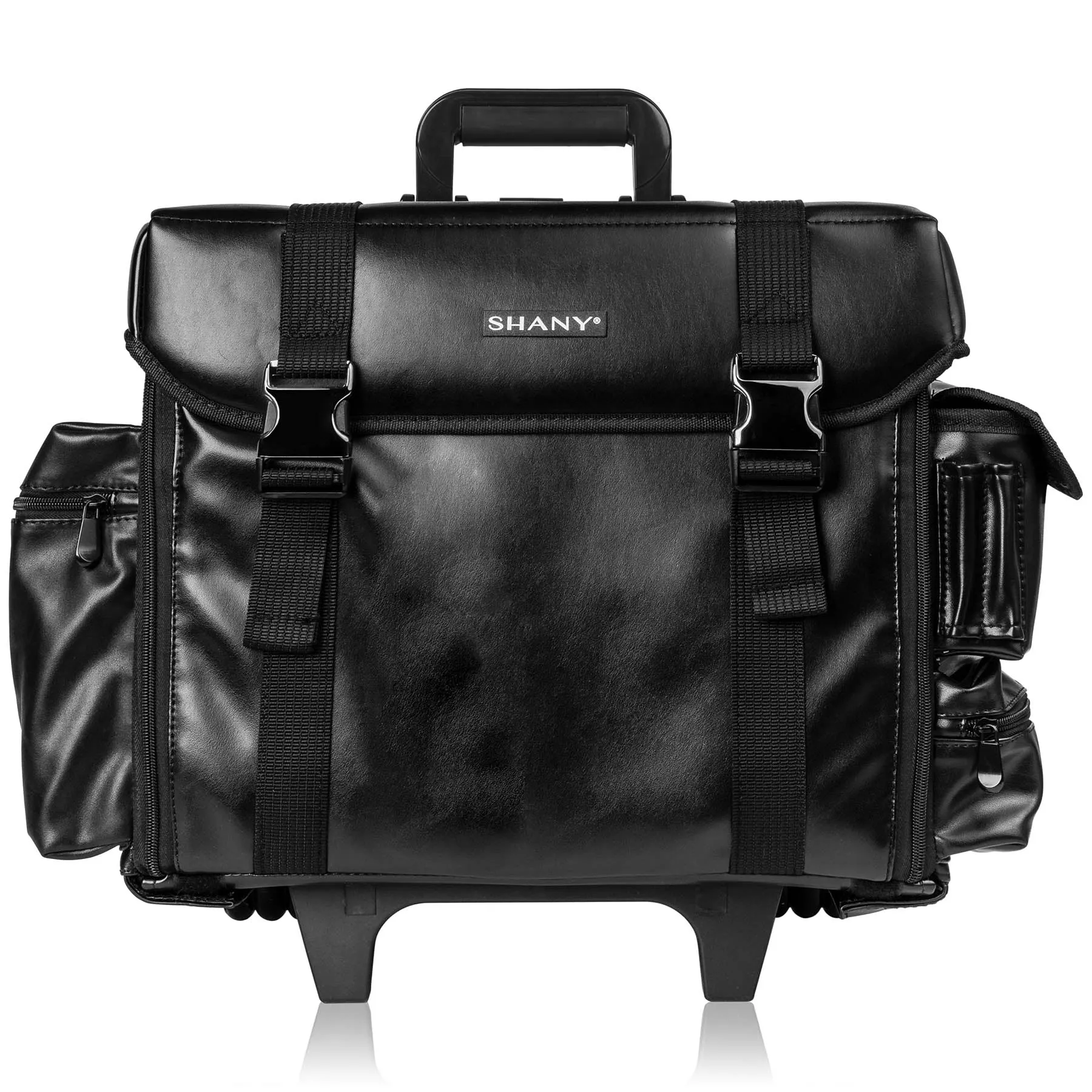 Makeup Artist Soft Rolling Trolley Cosmetic Case with Free Set of Mesh Bag