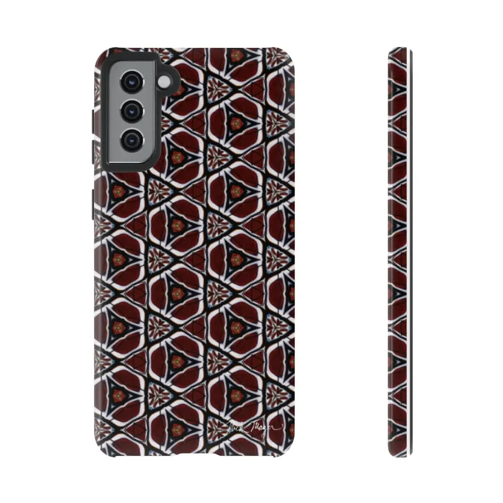 Maroon Butterfly Pattern Phone Case (Samsung)