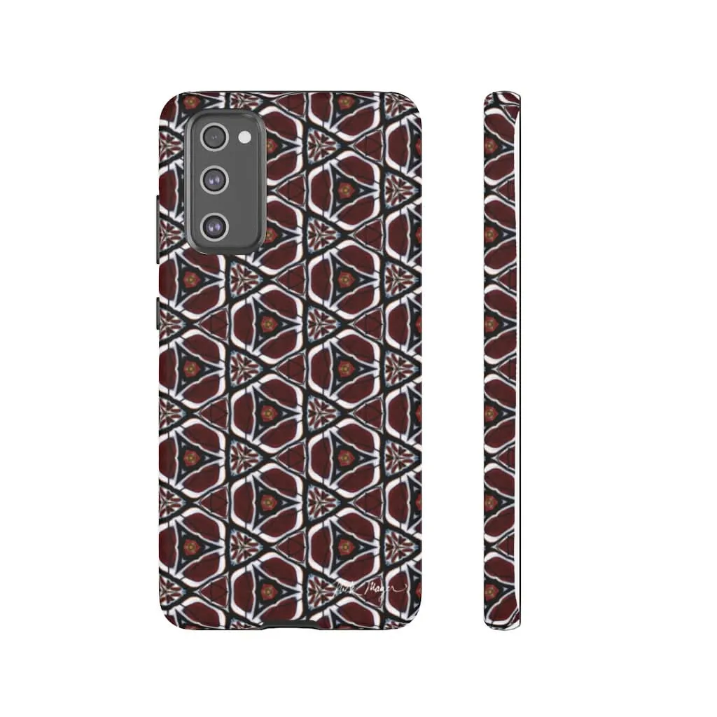 Maroon Butterfly Pattern Phone Case (Samsung)