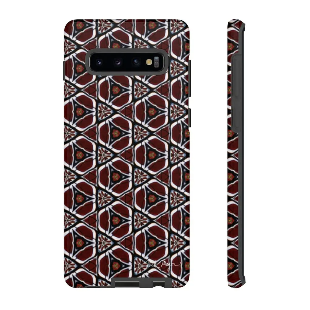 Maroon Butterfly Pattern Phone Case (Samsung)