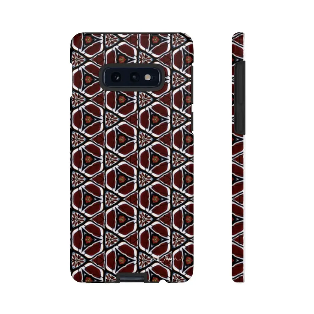 Maroon Butterfly Pattern Phone Case (Samsung)