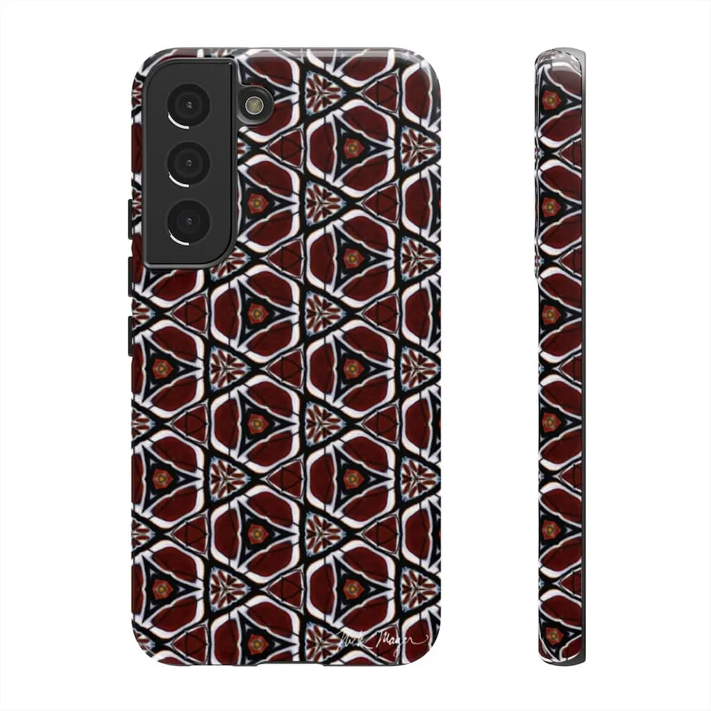 Maroon Butterfly Pattern Phone Case (Samsung)