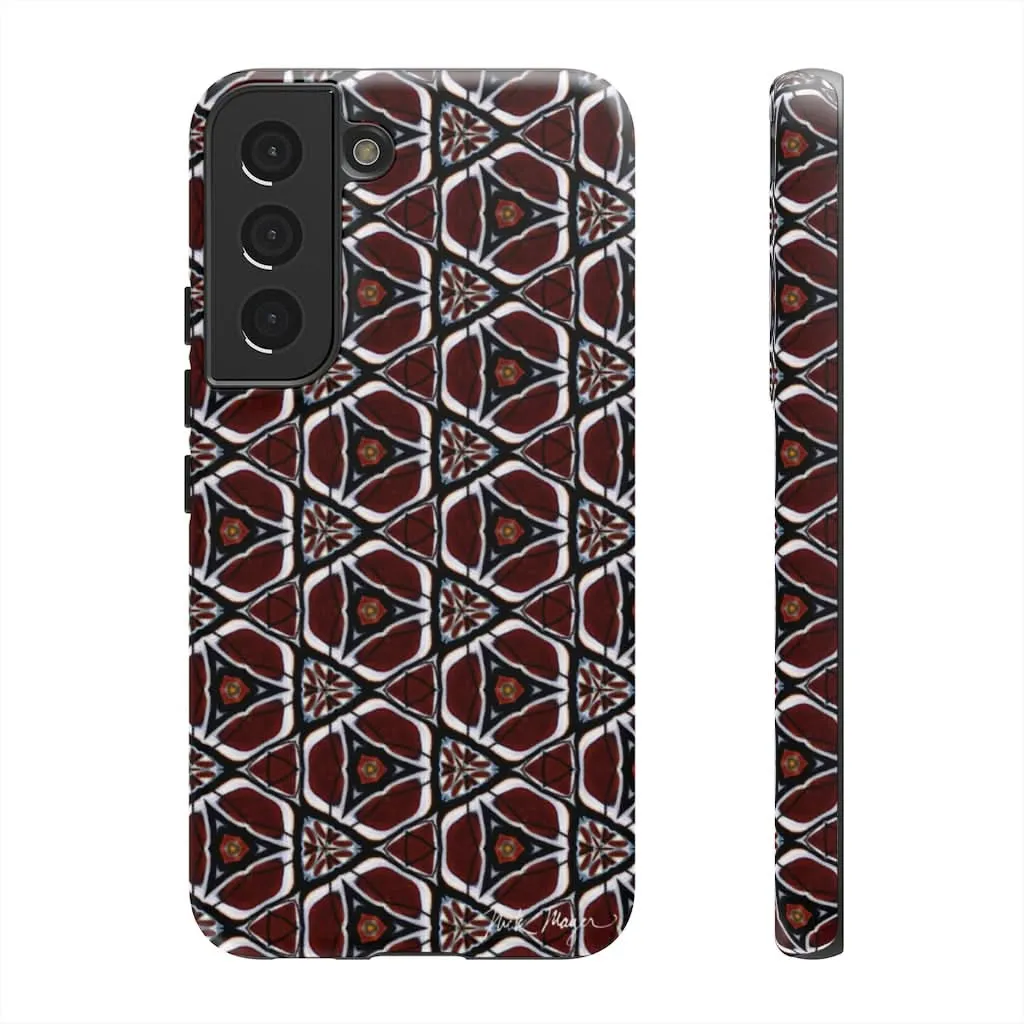 Maroon Butterfly Pattern Phone Case (Samsung)