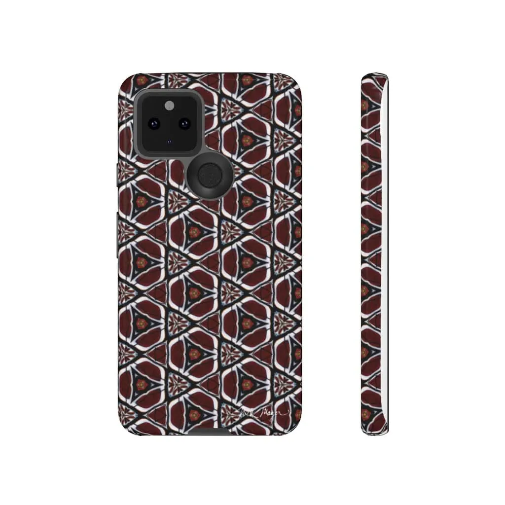 Maroon Butterfly Pattern Phone Case (Samsung)