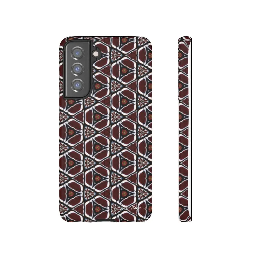 Maroon Butterfly Pattern Phone Case (Samsung)