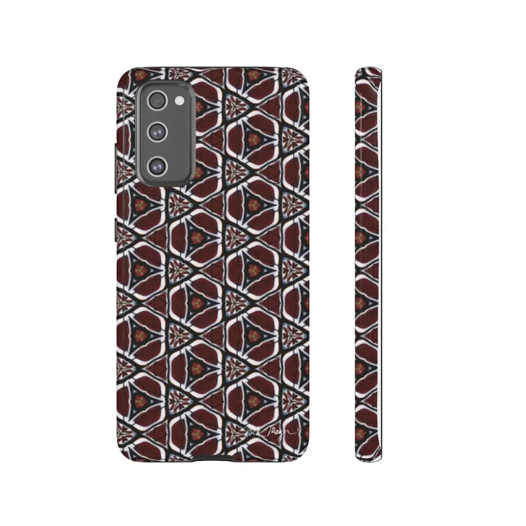 Maroon Butterfly Pattern Phone Case (Samsung)