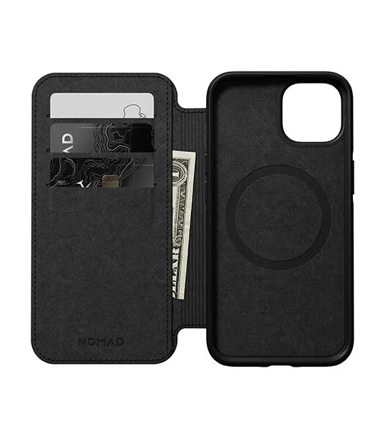 Modern Leather Folio Nomad Leather iPhone 14 Black