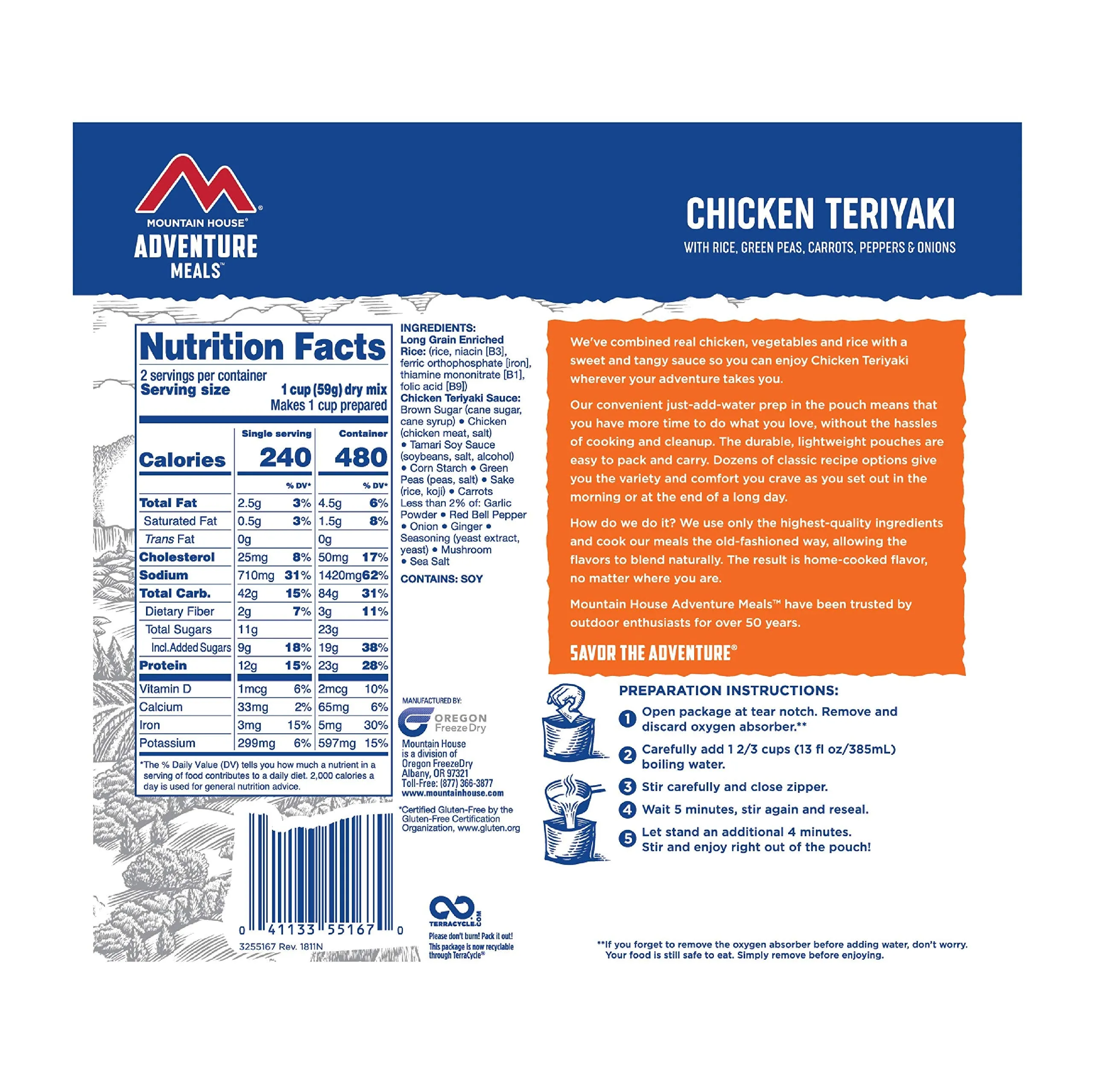 Mountain House - Chicken Fried Rice Pouch - 2 Servings