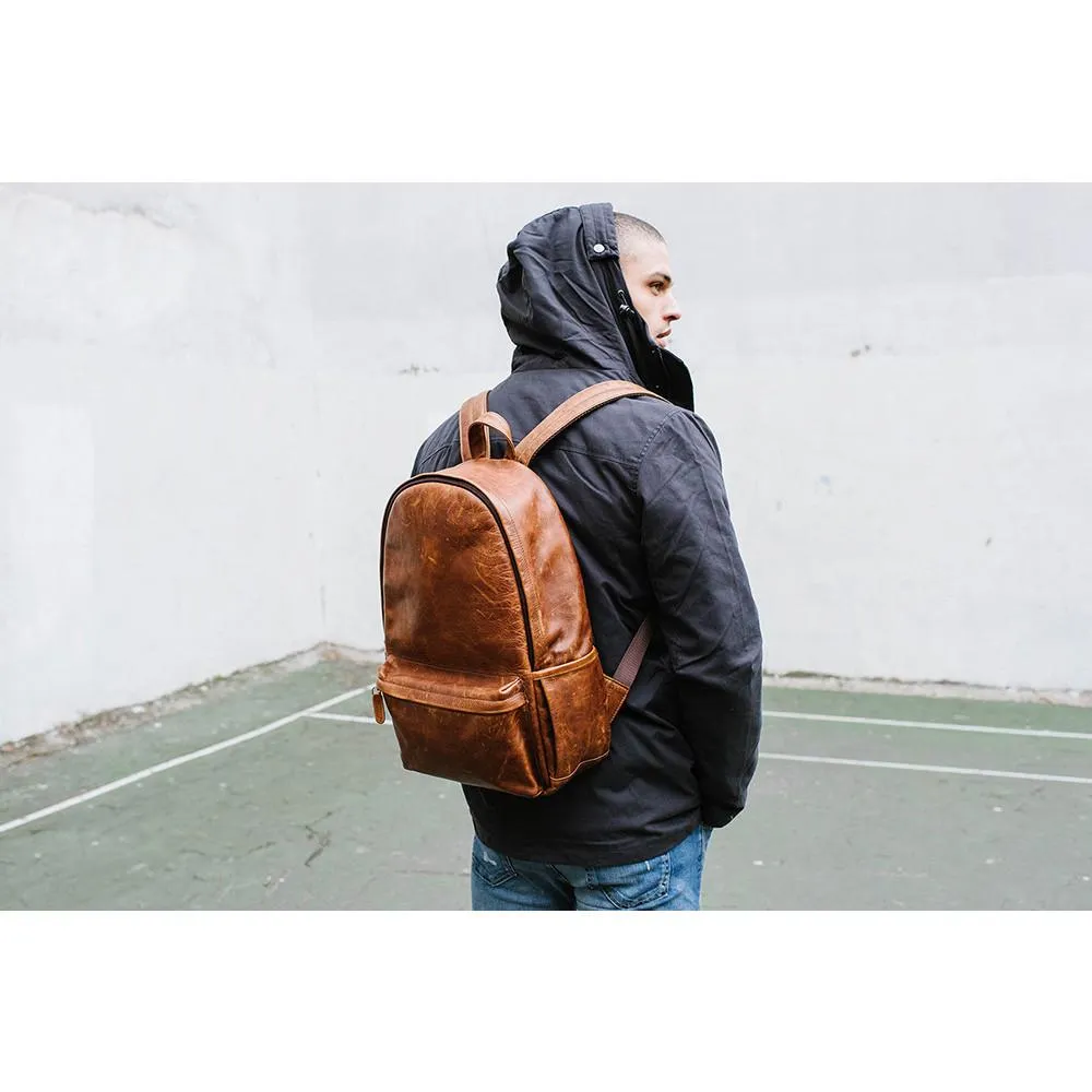 ONA The Clifton Camera and Everyday Leather Backpack (Antique Cognac)