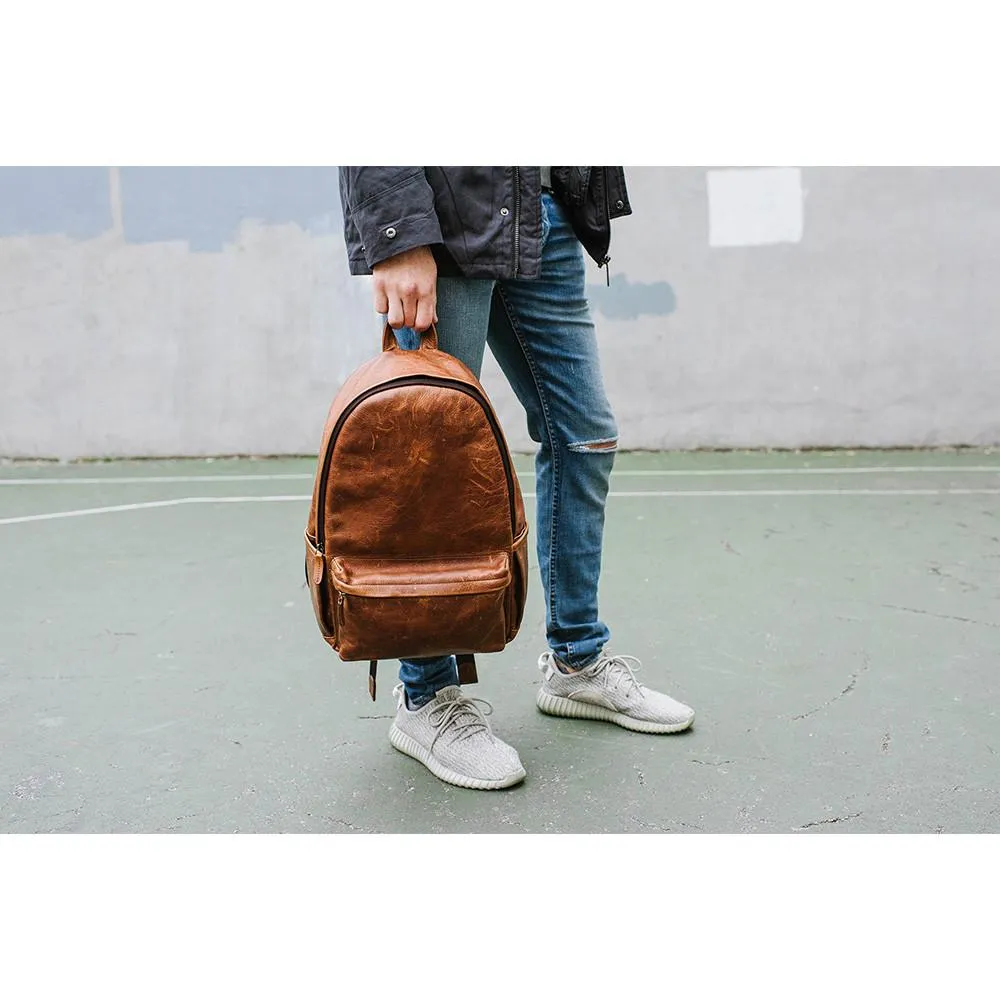 ONA The Clifton Camera and Everyday Leather Backpack (Antique Cognac)