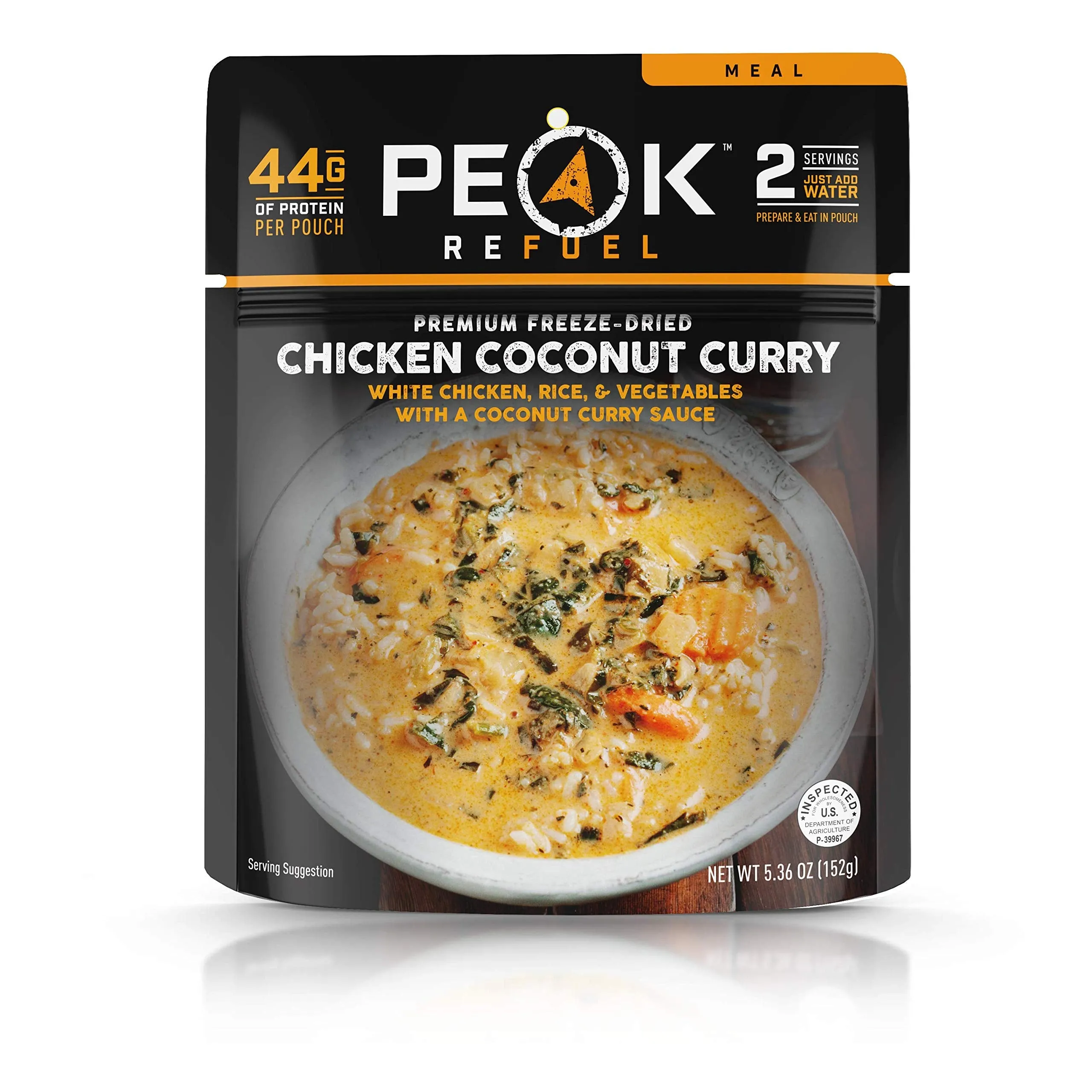 Peak Refuel Freeze-Dried Chicken Coconut Curry - 2 Serving Pouch