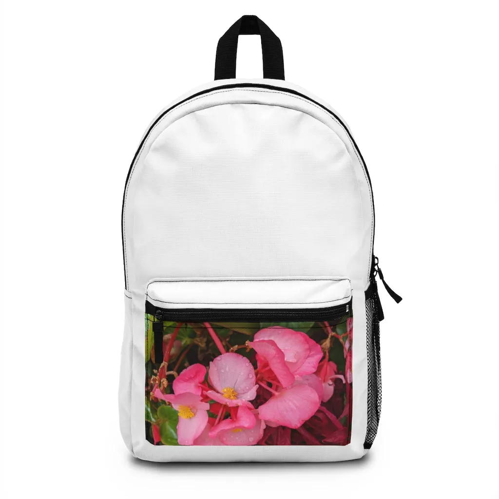 Pink Flowers Backpack (Made in USA)