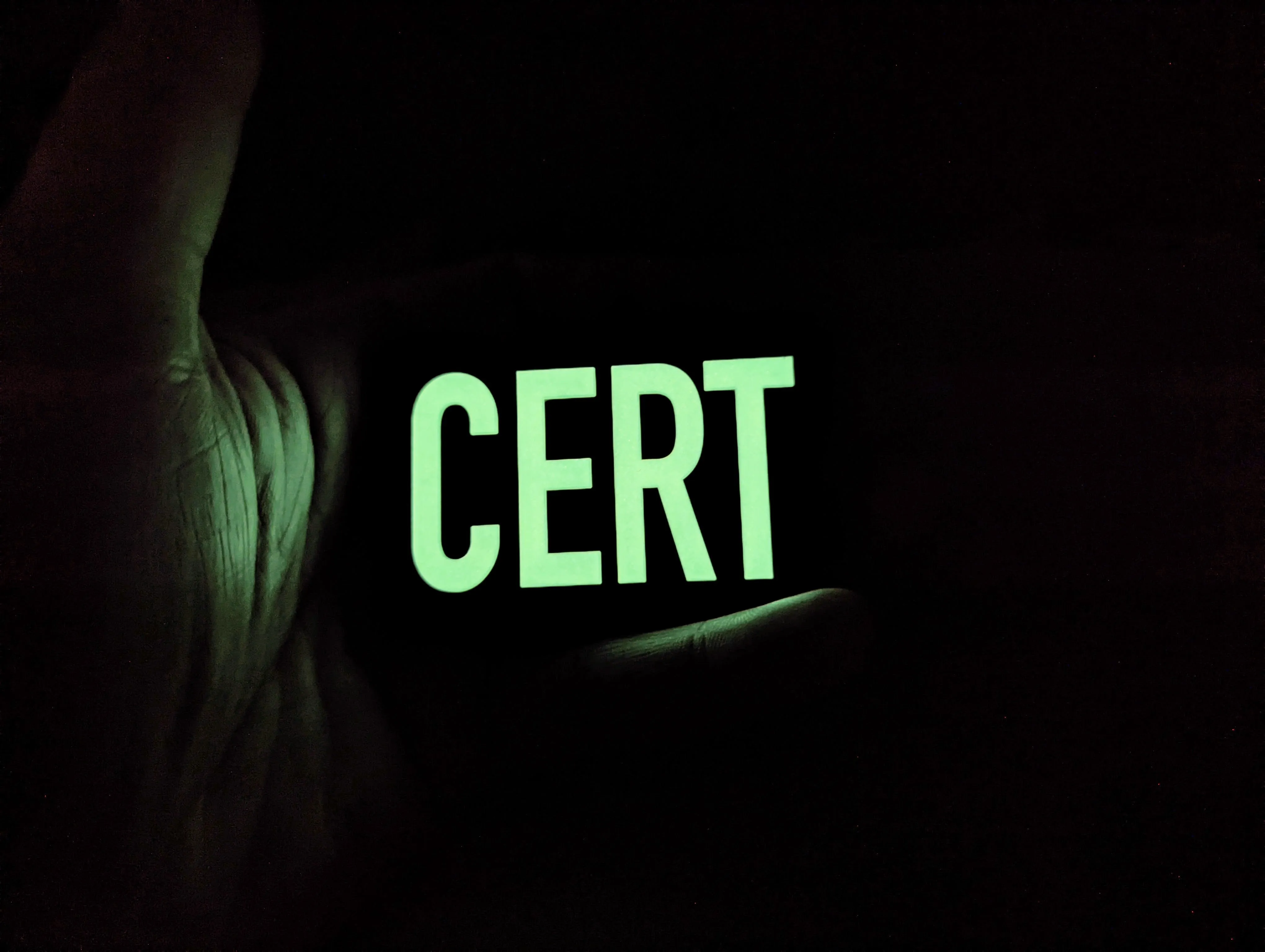 "CERT" 2"X3" PVC Glow Patch