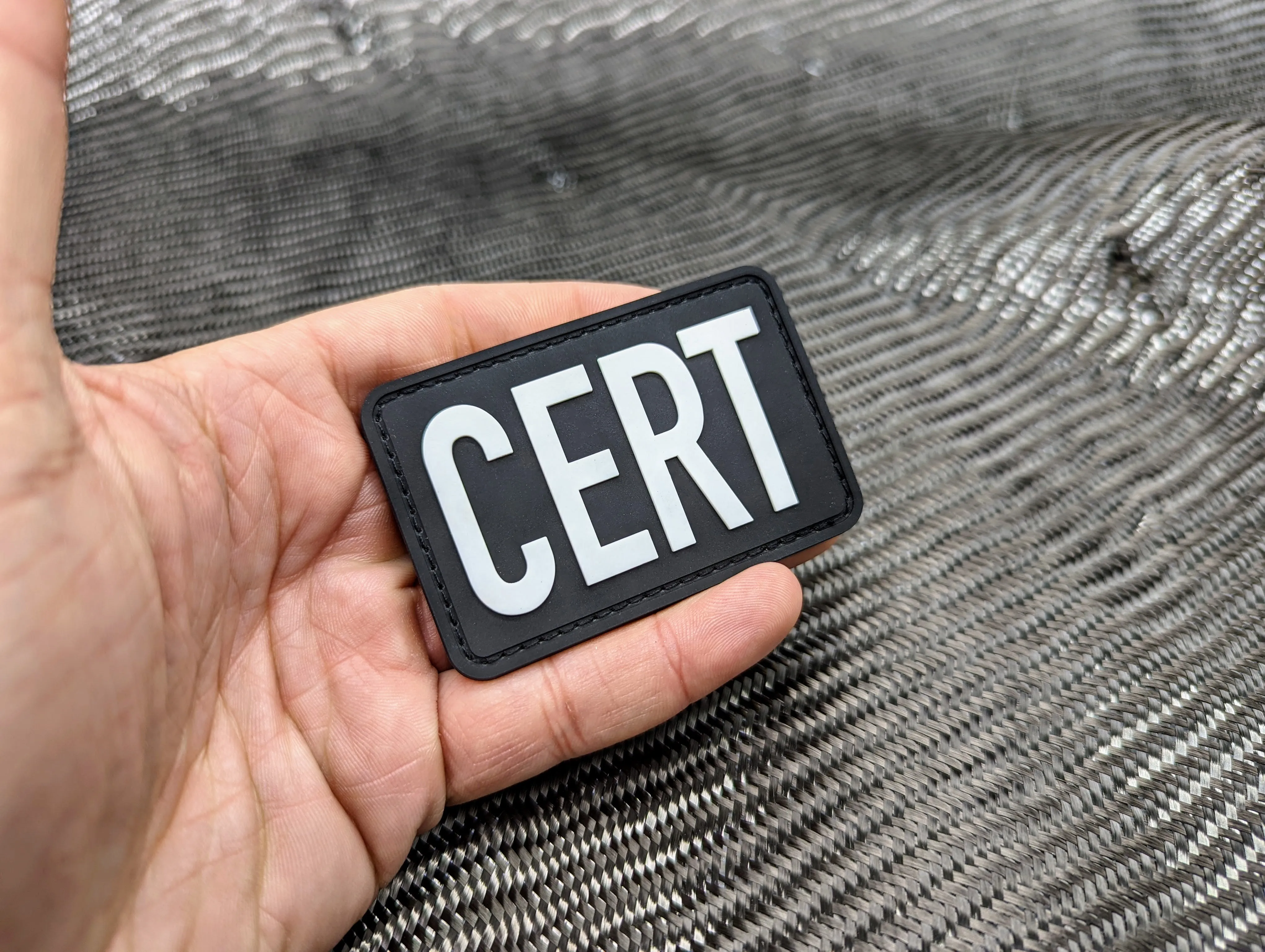 "CERT" 2"X3" PVC Glow Patch