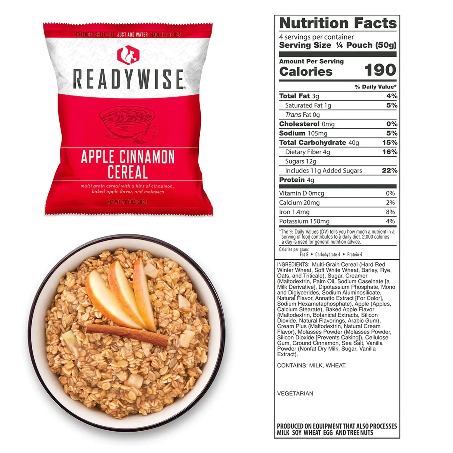 ReadyWise Freeze Dried Breakfast Bucket - 120 Servings