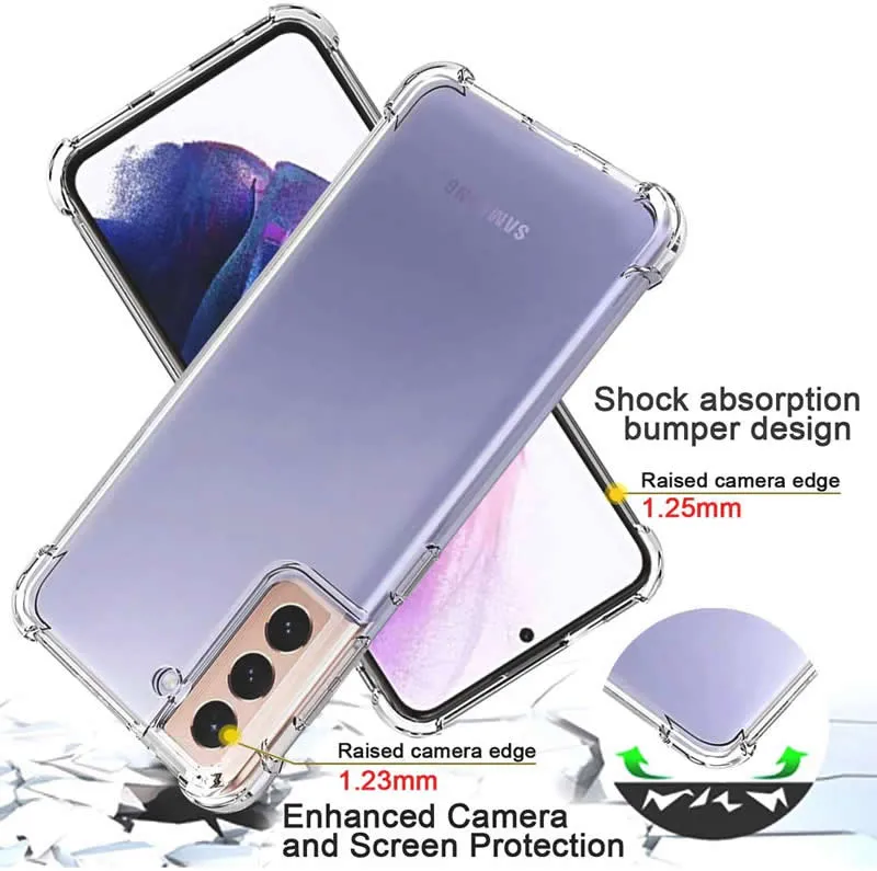 Samsung Galaxy S23 Gel Bumper Shock Proof Cover - Transparent