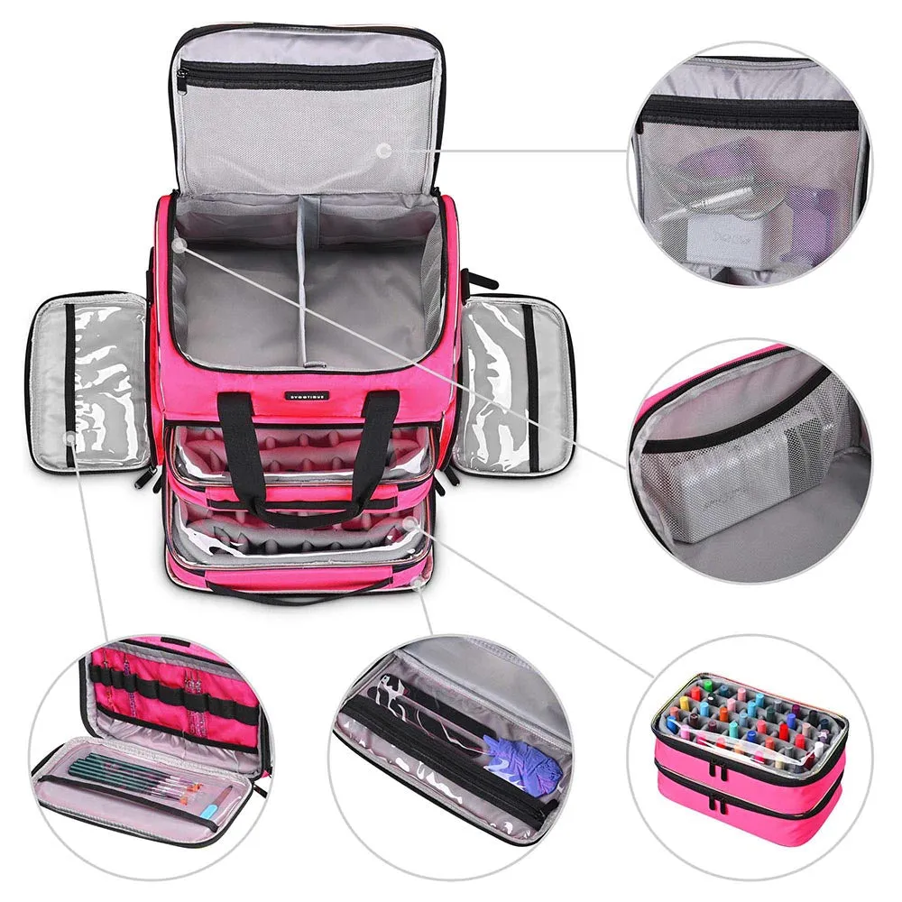 TheLAShop 16" Nail Polish Organizer & Nail Dryer Storage Triple-Layer