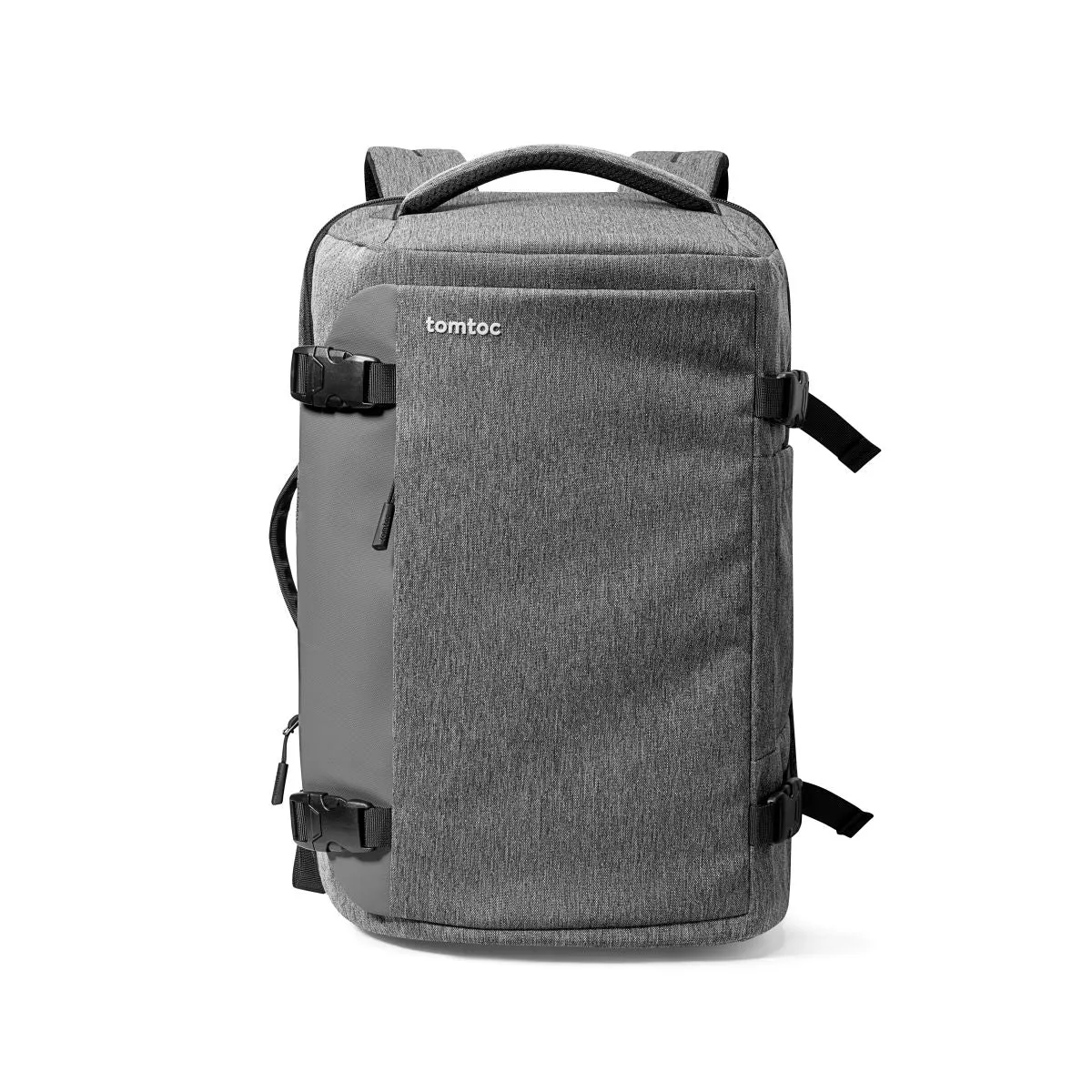 Tomtoc 40L Travel Backpack | TSA-Approved Carry-On, Water-Resistant Weekender for 17.3" Laptop, Black & Gray