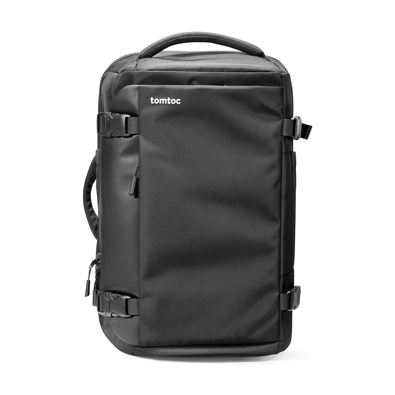 Tomtoc 40L Travel Backpack | TSA-Approved Carry-On, Water-Resistant Weekender for 17.3" Laptop, Black & Gray