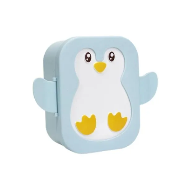 Yuko B BPA-Free Snack Box - Blue Penguin